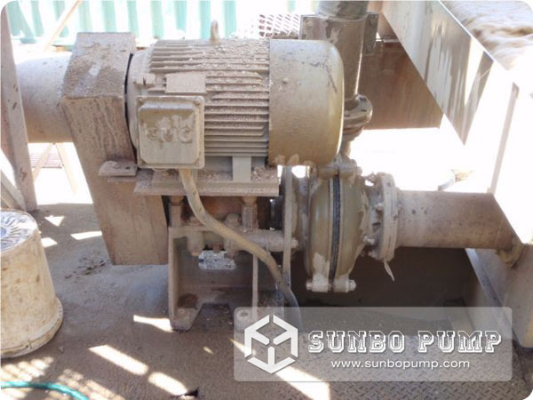 Rubber Lined Slurry Pump working in Canada chemical plant